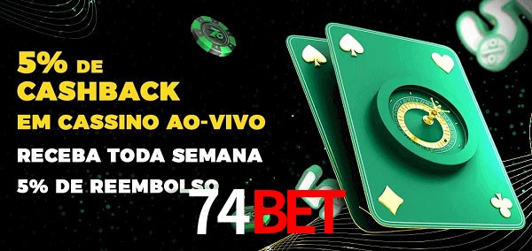 Promoções do cassino ao Vivo 74BET
